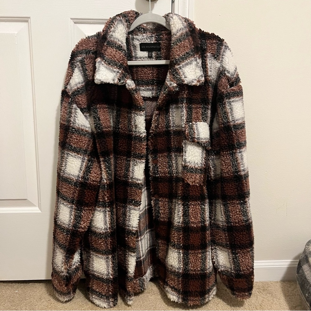 Plaid Sherpa Jacket